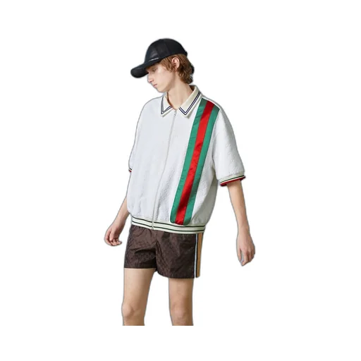 GG cotton terry cloth polo with Web