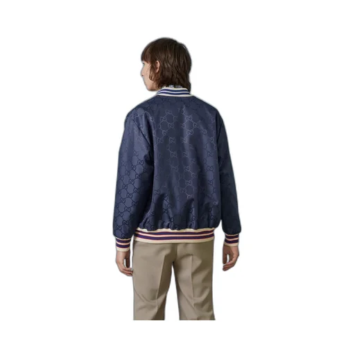 Nylon canvas reversible zip jacket