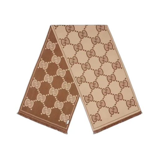 GG wool jacquard scarf