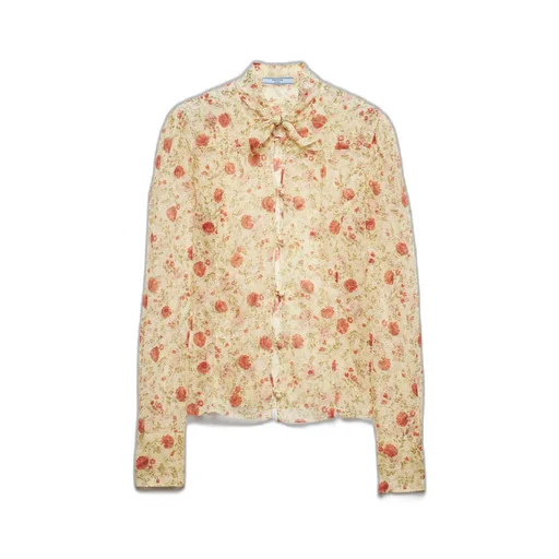 Printed chiffon shirt