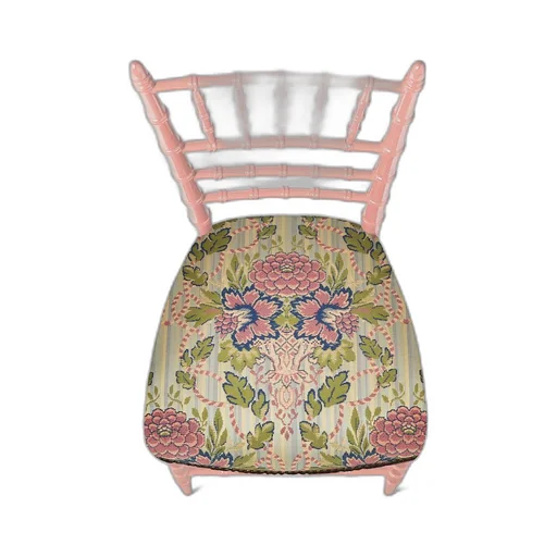 Chiavari chair with floral jacquard