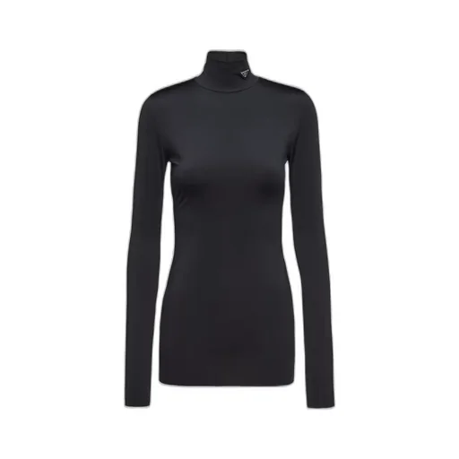 Jersey turtleneck top