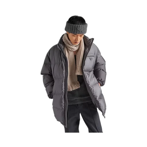 Oversized Re-Nylon down jacket