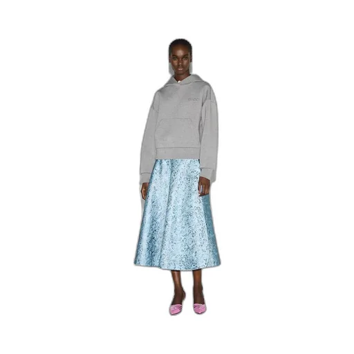 Viscose jersey hooded sweatshirt