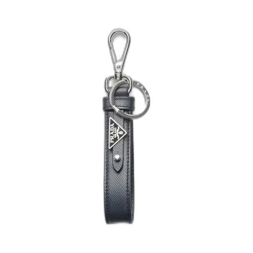 Saffiano leather keychain