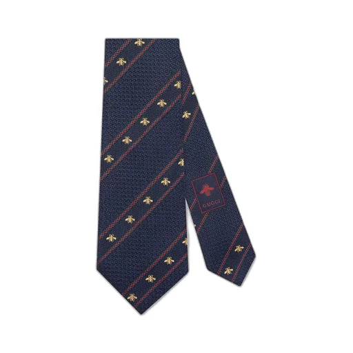 Bee Web silk tie