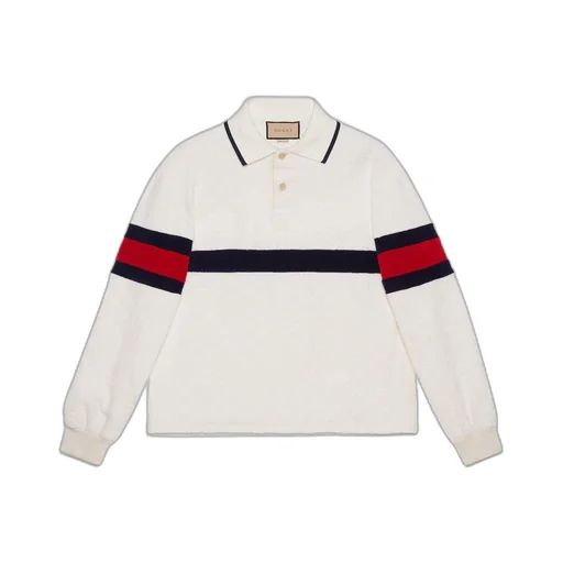GG cotton terry cloth polo with Web
