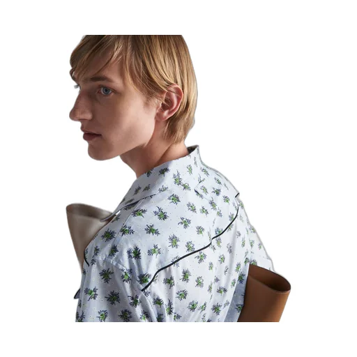 Short-sleeved cotton shirt