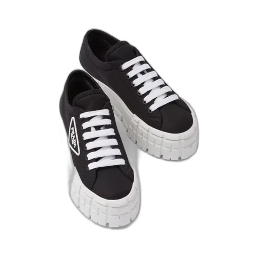 Double Wheel Re-Nylon gabardine sneakers