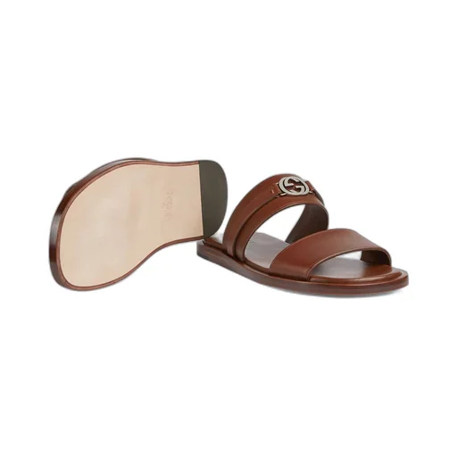 Men's sandal with Round Interlocking G