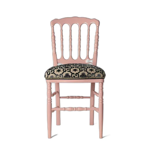 Wood chair with GG bees and stars