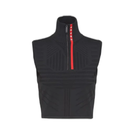 Tech Rec Re-Nylon piqué sleeveless top
