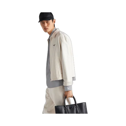 Velvet denim blouson jacket