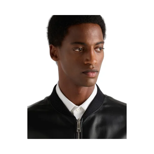 Nappa leather bomber jacket
