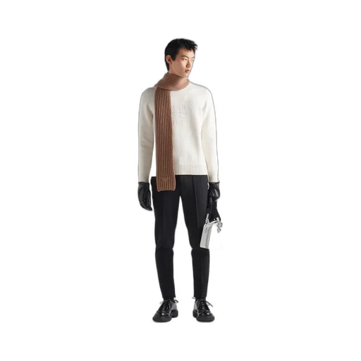 Wool and cashmere crew-neck sweater