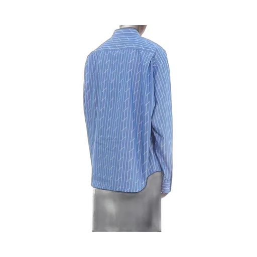 Allover Logo Pinstripe Long Sleeve Shirt