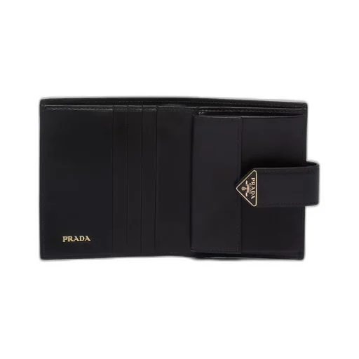 Small Saffiano and smooth leather wallet