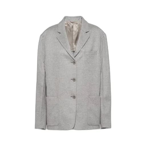Single-breasted cashmere jacket
