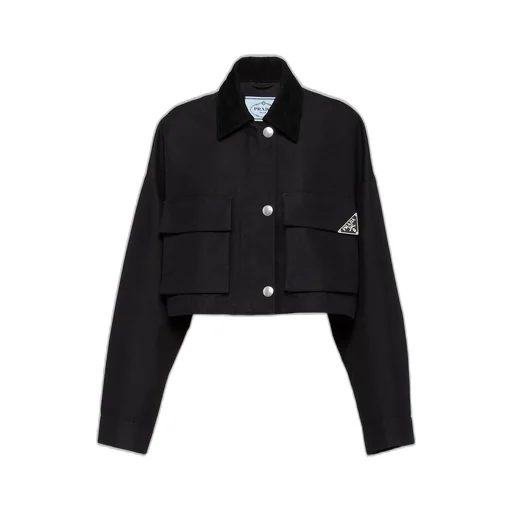 Technical canvas blouson jacket