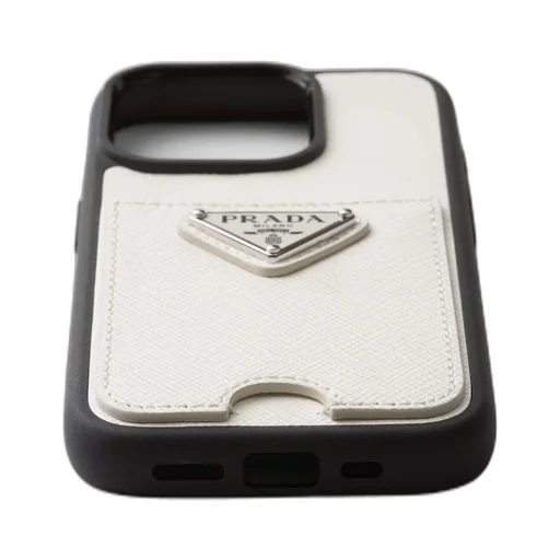 Saffiano leather cover for iPhone 15 Pro