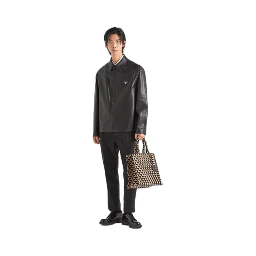 Nappa leather shirt