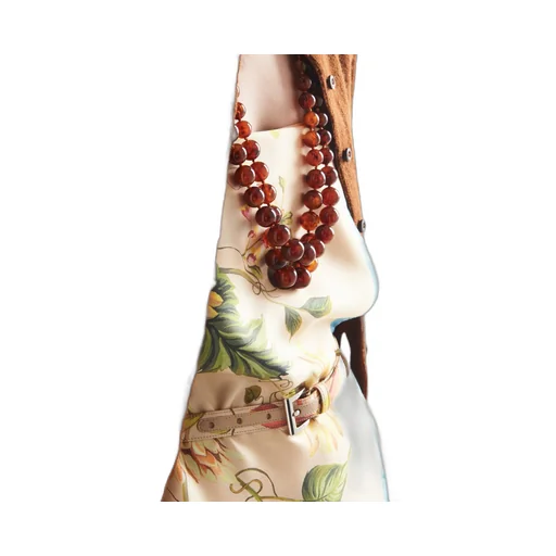 Printed silk twill mini-dress