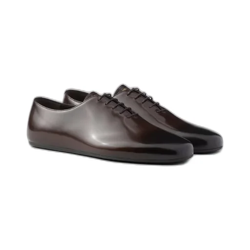 Brushed leather lace-ups