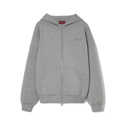 Viscose jersey sweatshirt with embroidery