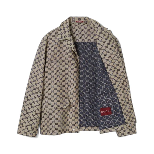 GG linen blend canvas jacket