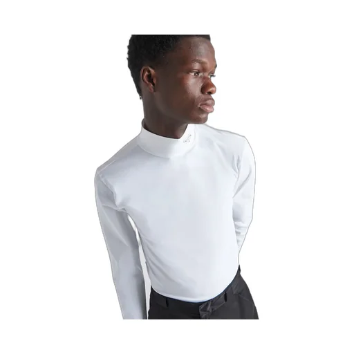 Stretch cotton turtleneck