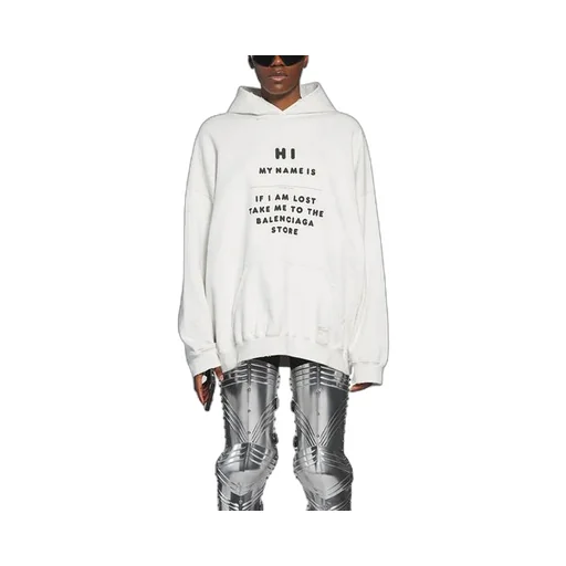 Hi My Name Is Alphabet Print Hoodie