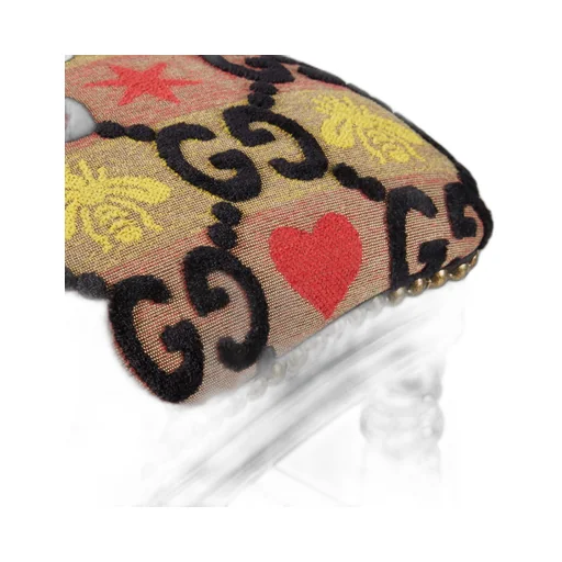 Wood chair with GG jacquard