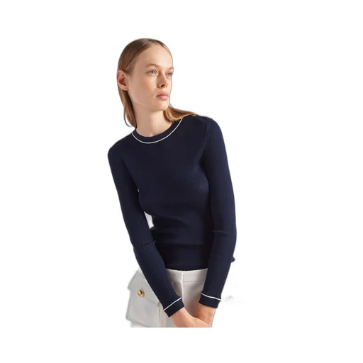 Silk crew-neck sweater