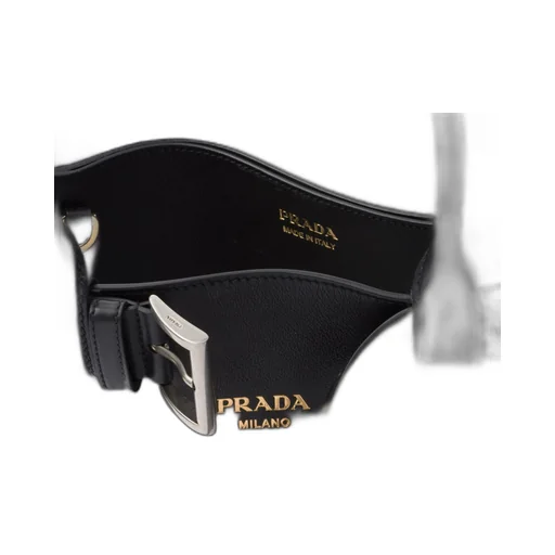Prada Buckle large leather handbag with belt