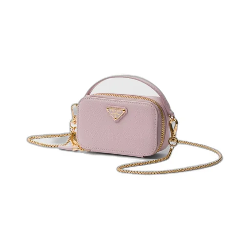 Saffiano leather mini-pouch