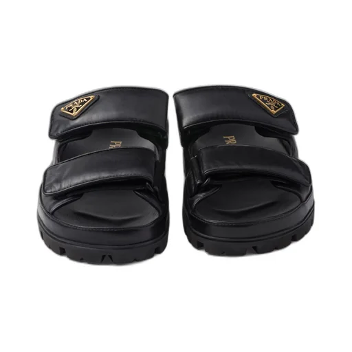 Nappa leather slides