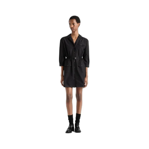 Poplin mini-dress