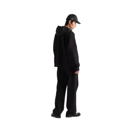 Cotton fleece cardigan hoodie