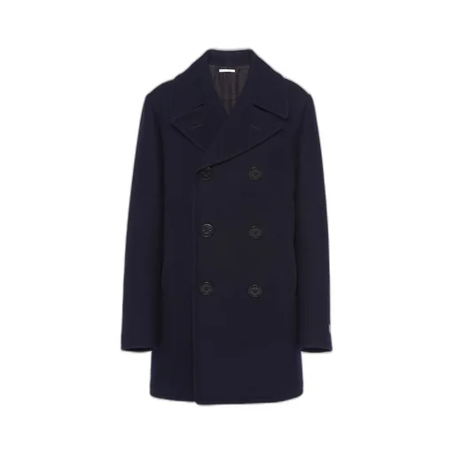 Double-breasted cloth peacoat