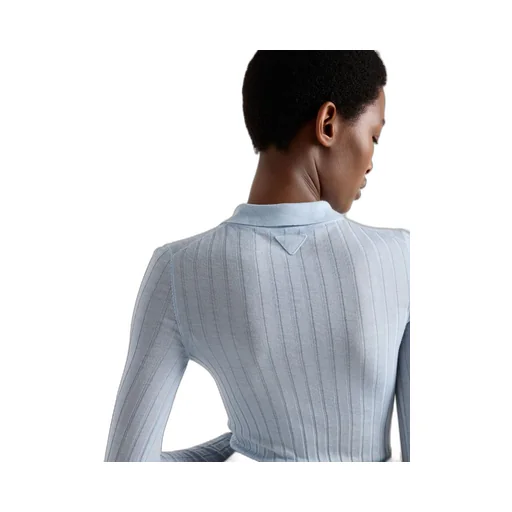 Cashmere and silk polo shirt