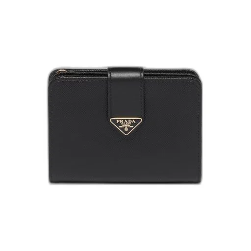 Small Saffiano and smooth leather wallet