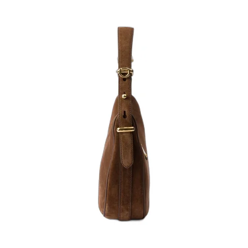 Prada Arqué suede shoulder bag