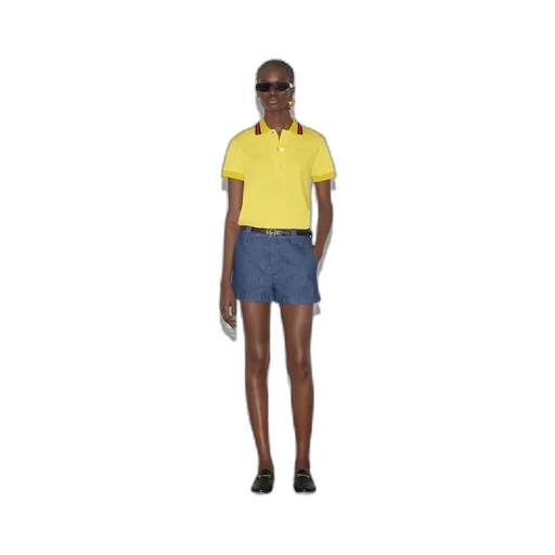 Cotton stretch piquet polo shirt