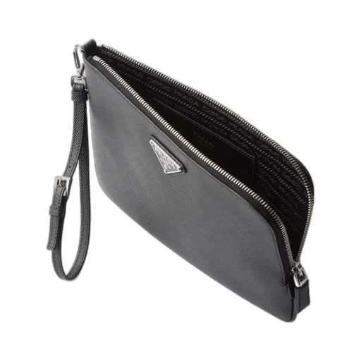 Small Saffiano leather pouch