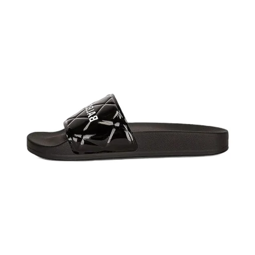 Quilted Logo Rubber Slides Sandals