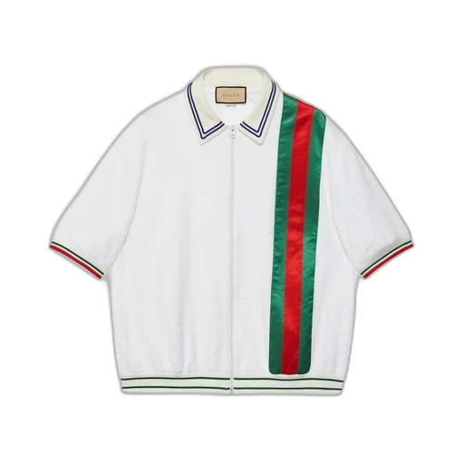 GG cotton terry cloth polo with Web