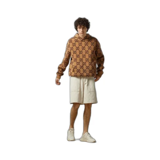 GG wool hooded sweatshirt