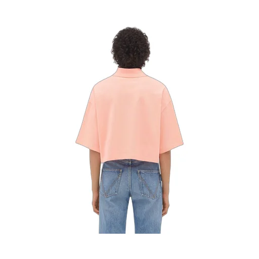 Cropped Cotton Piquet Polo