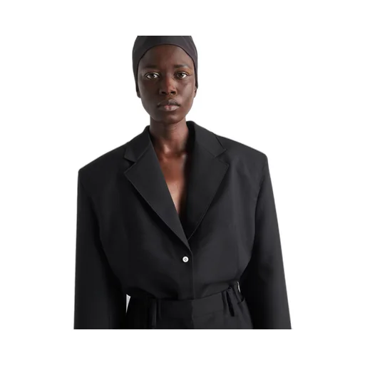 Single-breasted light mohair jacket