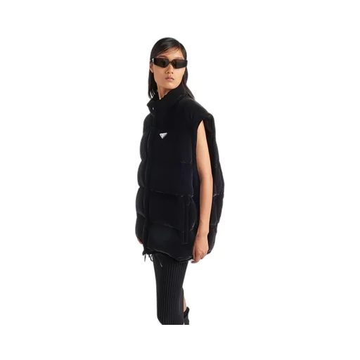 Convertible velvet down jacket